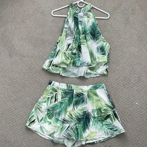 Luxxel Palm Tree 2 piece short set